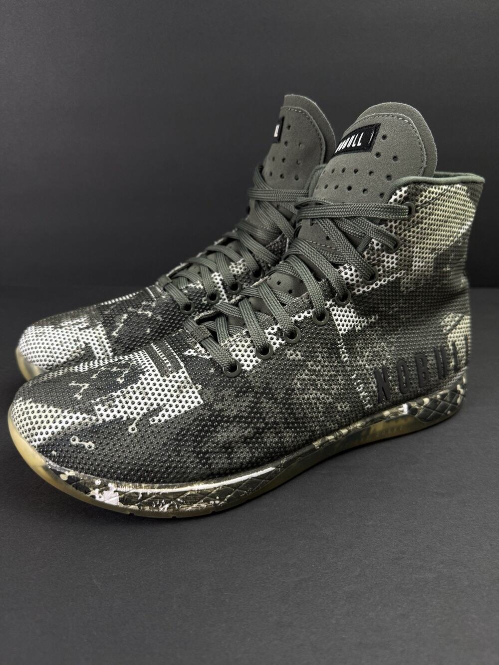 NOBULL High-Top Trainer Men’s 11 Grey Heather Camo SuperFabric Shoes